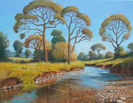 Oil on Stretched CanvasSize (455x355x17)mmUnframedSOLD 2023 Bev &amp; Dave USA
